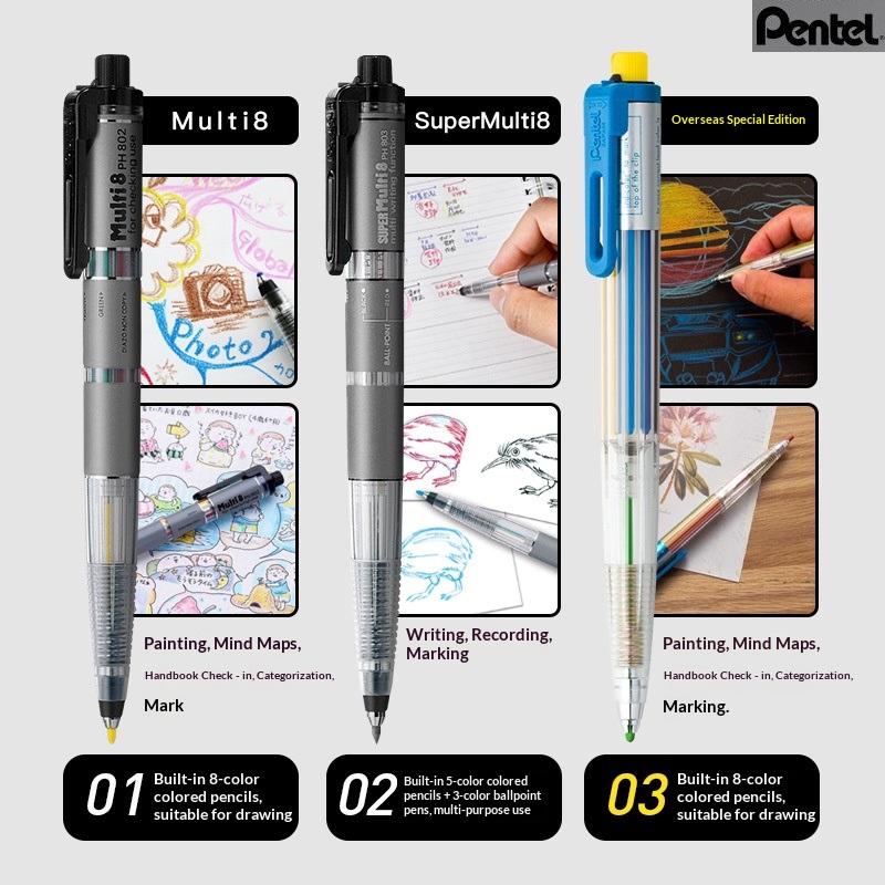 Pentel Pen Energel - Set Originale Giapponese di Matite Colorate