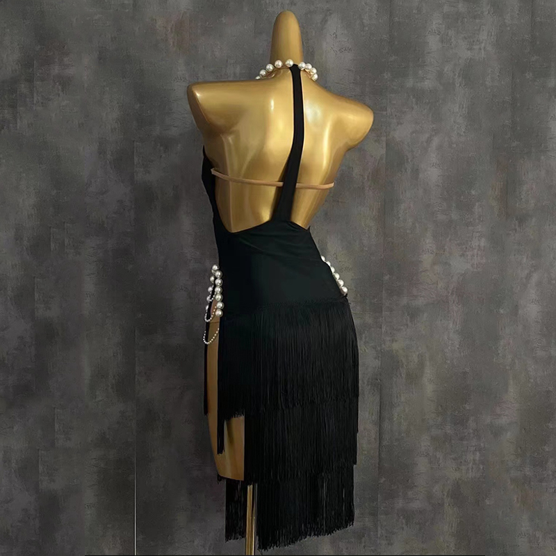 2025 Abito da ballo latino di  - Beaded Trim Fringe recensione e prezzo